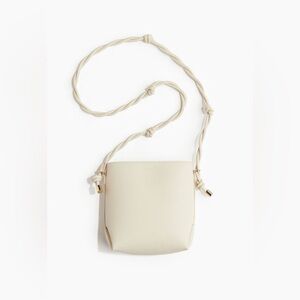 NWOT H&M Light Cream Crossbody Bag with Gold Accents